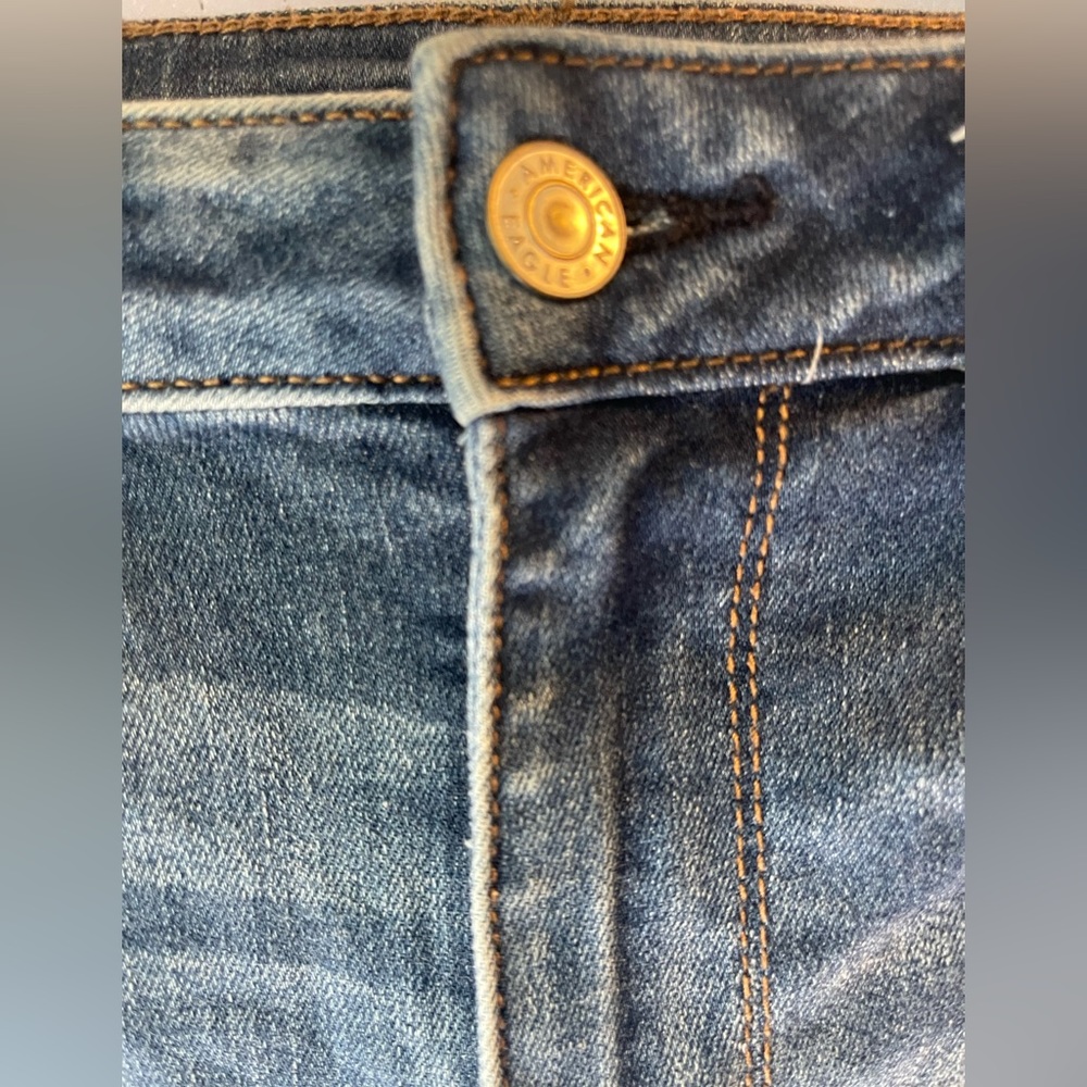AMERICAN EAGLE HOGH RISE RIPPED JEGGINGS - Picture 7 of 9